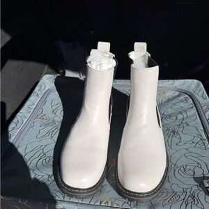 NEW Corky’s White Leather Ankle Boots